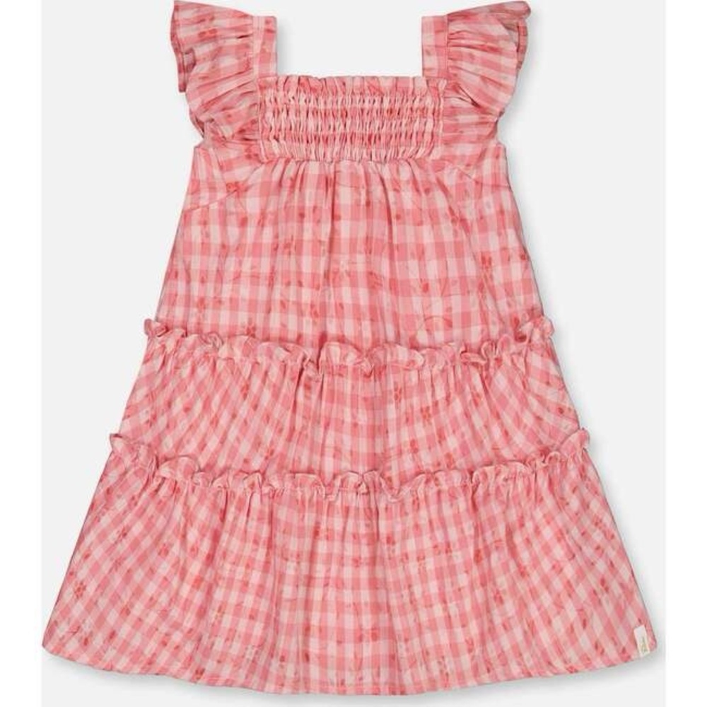 NWT Deux Par Deux Checked Pink Dress